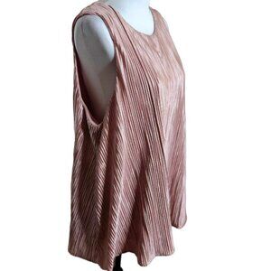 A New Day Sleeveless Pink Satin Top Size L
